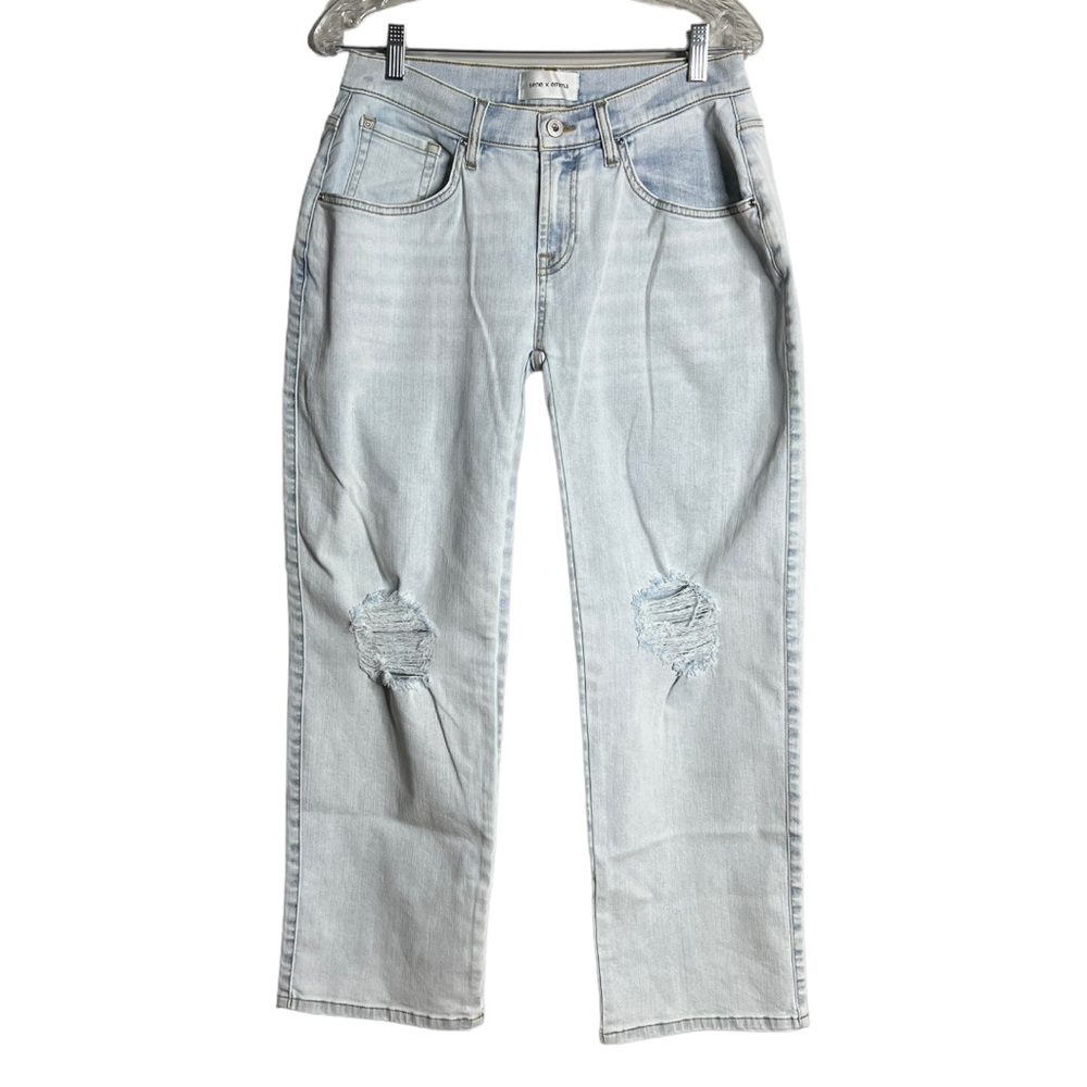 Sene x Emma‎ Jeans Loose Straight Blue Light Wash Slouchy Straight Leg